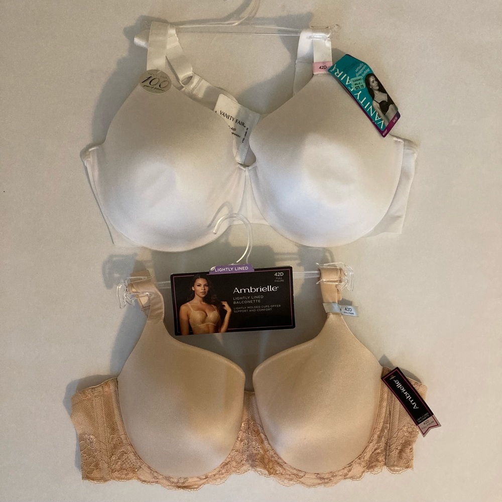 2 42D Vanity Fair & Ambrielle bras NEW!